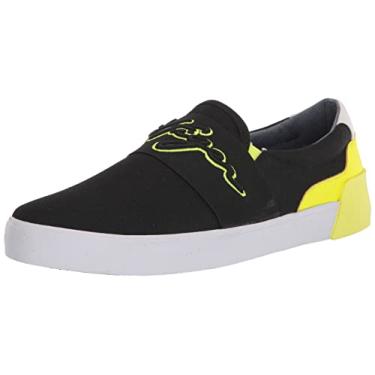 Imagem de Tommy Hilfiger Tênis Realist Masculino, Preto/amarelo neon, 9.5