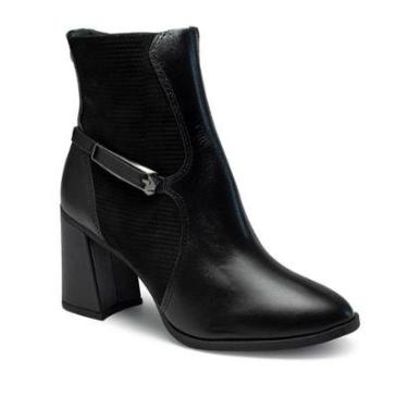 Imagem de Bota Tanara de Cano Curto Em Couro Feminina T8921-Feminino