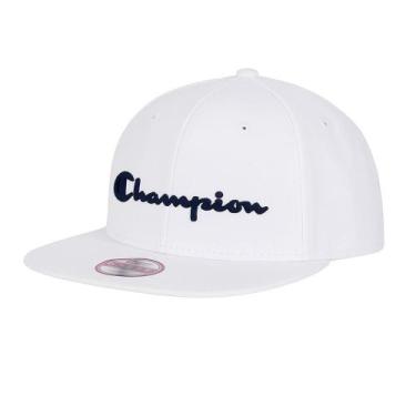 Imagem de Boné Champion Masculino Script Aba Reta Branco, Branco, Único