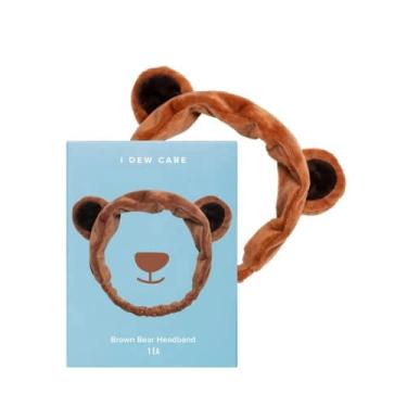 Imagem de I Dew Care Face Wash Headband - Urso Marrom Spa, macio, bonito para maquiagem, chuveiro, coisas de meninas adolescentes, 1 contagem