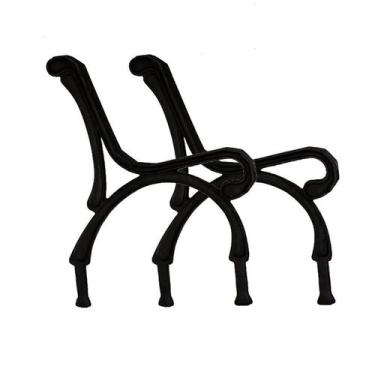 Imagem de Par Pé de Banco Praça de Jardim Gigante em Ferro Fundido - FUNDIÇÃO SÃ