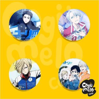 Imagem de Bottons Anime Yuri On Ice, Yurio, Victor 4,5cm - Cogumelo Corp, YUE02