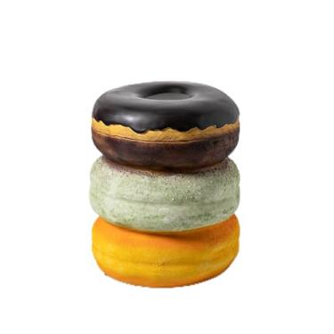 Imagem de Banqueta retrô de Cone de Sorvete Akozon – Design Fofo de Rosquinha e Abacaxi, Decoração de Casa Vintage Americana, Perfeito para Troca de Sapatos e Presentear (Rosquinha de café)