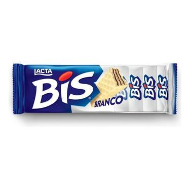 Imagem de Kit c/ 2 Wafer Cobertura Chocolate Branco Lacta Bis Pacote