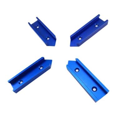 Imagem de Ioensy Connector de caça -níqueis 4x Rastreios de caça -níqueis de slot conector DIY Acessórios de madeira de madeira Guia da Ferramenta T Trilha T Kit de, Azul