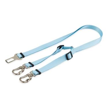 Imagem de Basic Pet Cinto De Segurança Pet Duplo Universal Cachorro Gato Cães Gatos Carro Coleira Adaptador Ajustável (Caribe)