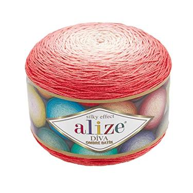 Imagem de Alize Fio Batik Ombre, 2 Skn 500 g 0,45 kg, 1750 cm, 19,14 metros, fio de microfibra, fio de biquíni, fio de verão, fio de tricô à mão, fio de biquíni, fio de lingerie, fio de praia, crochê (7381)