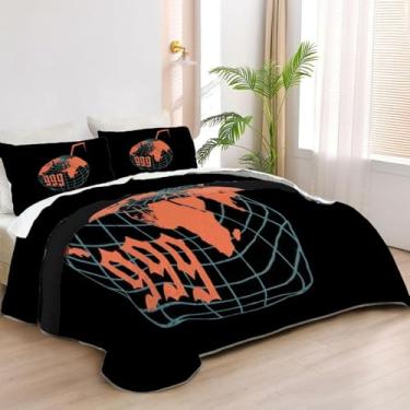 Imagem de Allenjoy Jogo de cama King Size Music Prodigy, conjunto de cama de rapper emocional, tecido lavável com 2 fronhas SC00224-007