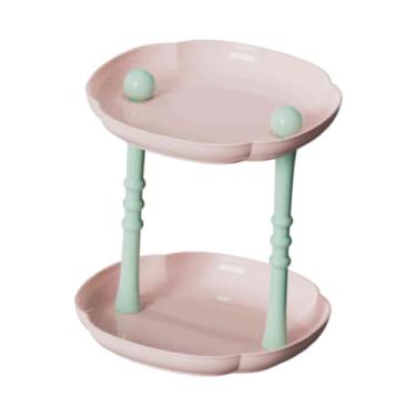 Imagem de WeiLaiKeQi Organizador de estação de café com prateleira de balcão, moderno, multifuncional, decorativo, organizador de mesa, prateleira de armazenamento para, Rosa