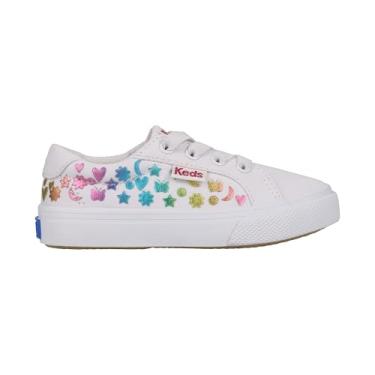 Imagem de Keds Tênis feminino Ke02201250, Branco/arco-íris, 10 Little Kid
