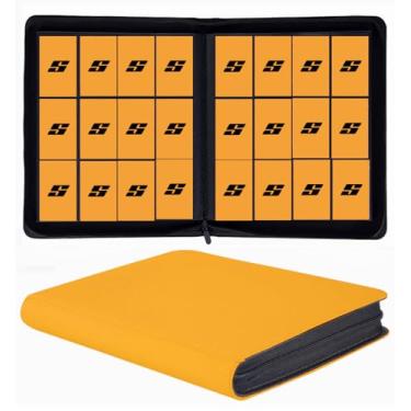 Imagem de Fichário para cartões colecionáveis com 12 bolsos com 720 bolsos, álbum de cartão de carregamento lateral sem anel, álbum de cartas colecionáveis adequado para YuGiOh, MTG, TCG, jogos, esportes