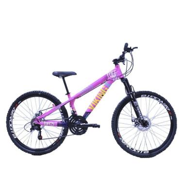 Imagem de Bicicleta Vikingx Aro 26 Câmbios Importado 21v Aero Rosa Azul