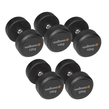 Imagem de Kit 5 Pares Dumbells (12kg A 20kg) Wellness - WK157