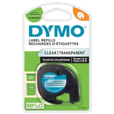 Imagem de Dymo LetraTag Fita de etiqueta plástica, rolo de 12 mm x 4 m - transparente