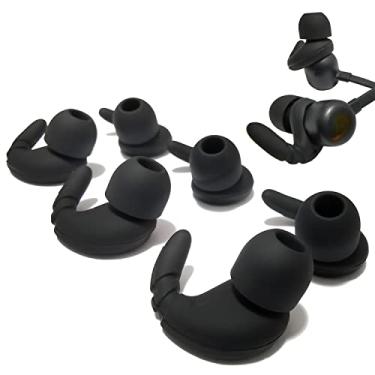 Imagem de Mijusun Pontas De Silicone Para Fones Ouvido Esportivos Beats Flex, Reposição Stuido Buds 3 Pares, Preto Médio