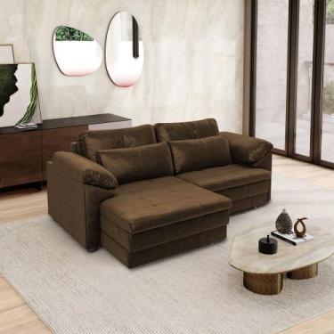 Imagem de Sofá Retrátil Elétrico Sala de Estar Nolan Bipartido 215cm Conforto Pr