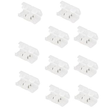 Imagem de Conector Emenda para Fita de LED Kit 10 unidades Ambiente Interno Externo Decoraçao Residencial Empresarial Iluminaçao
