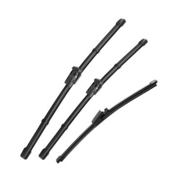 Imagem de Kit com 3 Palhetas Limpador para-brisa Dianteiras e Traseira para,Palheta do Limpador de Para-brisa Premium para Todas as Estações para VW Polo 6 AW1 BZ1 2017-2023,Borracha Natural Top Lock