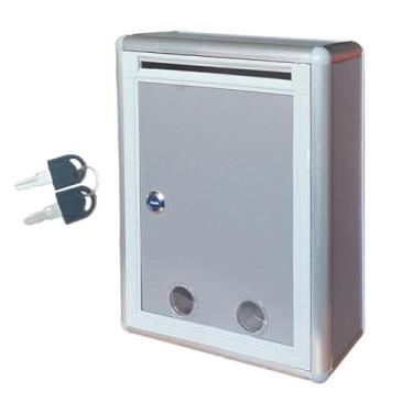 Imagem de Caixa de sugestões com ponta de bloqueio, caixa de dinheiro com tampa de metal, caixa de doação para jarra de ponta, barra de arrecadação de fundos, grande