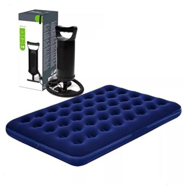 Imagem de Colchão Inflável para Casal Suporta até 200 Kg com Bomba de Ar
