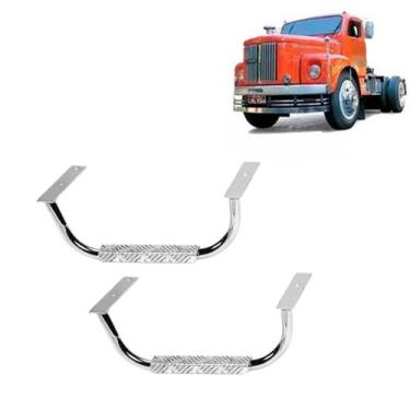 Imagem de Kit 2 Estribo Lateral para Scania 111 Cromado - Fabbof