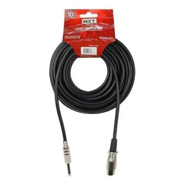 Imagem de Cabo Microfone E Violão Mono Xlr / P10 10 Metros Linha Pro - MXT