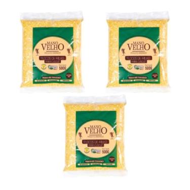 Imagem de Kit 3 Flocos de Milho Orgânico Flocão Cuscuz Mano Velho1,5Kg