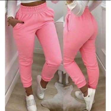 Imagem de Calça Moletom Feminina Jogguer - M & K Shop, Rosa pink, M