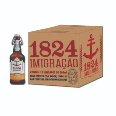 Imagem de Cerveja Imigração Pilsen 500ml - Caixa com 12 unidades