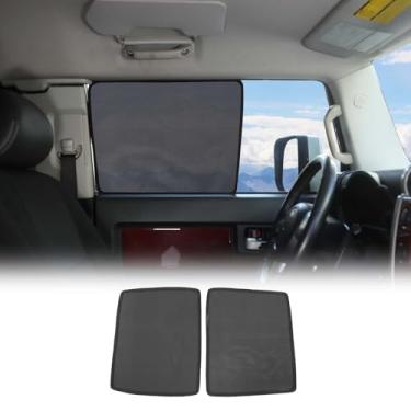 Imagem de Persianas de janela frontal de carro adequadas para Toyota FJ Cruiser 2007-2021, telas de janela lateral, tela de tela lateral, proteção contra raios UV e mantém o veículo fresco, 2 peças