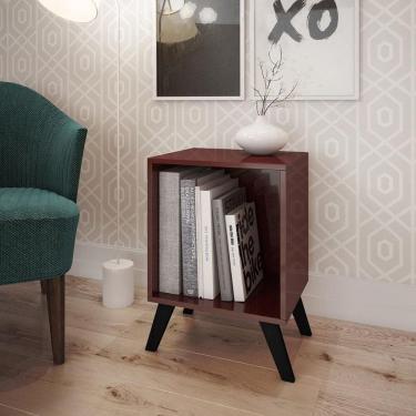 Imagem de Mesa de Cabeceira Aberto Nicho Pés de Palito - Bordo Arte Cass