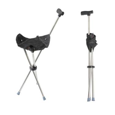 Imagem de Nomadnia Bancos De Viagem Leves Para Adultos, Cadeiras De Cana Dobráveis Para Adultos, Assento De Cana, Bengala, Assento Dobrável, 220 Libras Para Camping E Caminhadas, Preto