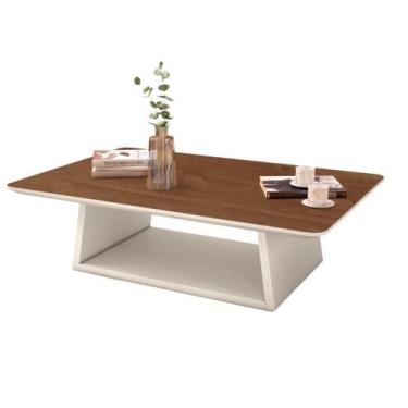 Imagem de Mesa de Centro HB Cor Off White / Nogueira