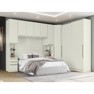 Imagem de Quarto Modulado de Canto Casal Queen 5 Peças 9 portas Seletto Henn - A