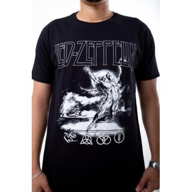Imagem de Camiseta Led Zeppelin Camisa Estampada Unissex Básica - Glev.Conceito,