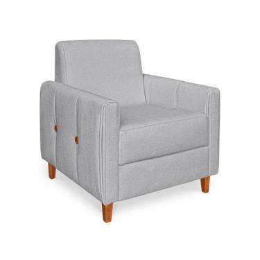 Imagem de Poltrona Aurora Boucle Cinza - Lucadi Home