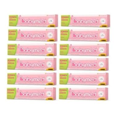 Imagem de Kit 12 Pomadas Para Prevenção de Assaduras Babymed Rosa 45g