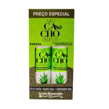 Imagem de Kit Gota Dourada Meu Cacho Perfeito Babosa Shampoo e Condicionador 300