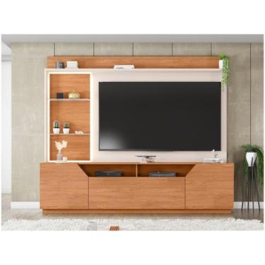 Imagem de Estante Home para TV até 65 2 Portas Caemmun Vesper, Freijó e Off Whit