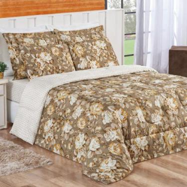 Imagem de Kit Edredom Bouti Casal King 03 Peças Dupla Face Estampado - Bia Enxov