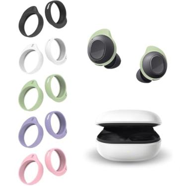 Imagem de ALXCD Ganchos de ouvido compatíveis com Galaxy Buds FE SM-R400, 5 pares de ganchos esportivos de silicone macio, antiderrapante, antiperda, compatível com Galaxy Buds FE SM-R400, 5 cores