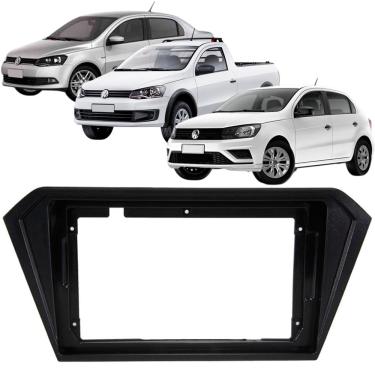 Imagem de Moldura 9 Polegadas Gol Voyage Saveiro G7 G8 2016 à 2024 Preta Painel Central Multimidia Epx9vw010