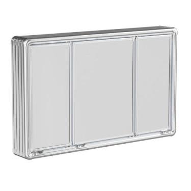 Imagem de Armário Banheiro Com Espelho Perfil Alumínio 3 Portas Astra