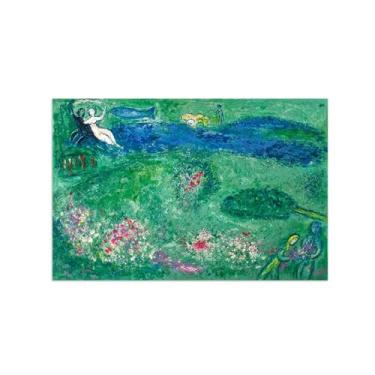 Imagem de Marcc Chagaall pinturas famosas arte de parede - decoração de parede - pintura de parede de quarto - reprodução em tela-pomar 2/50x75 cm 20x30 polegadas sem moldura