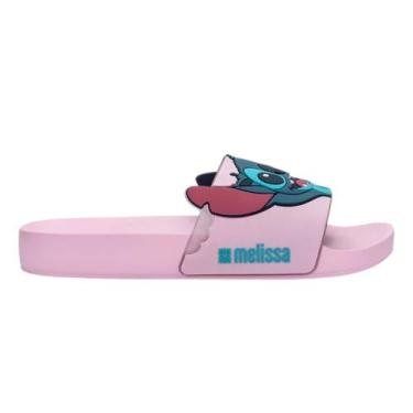 Imagem de Sándalia Melissa Flowing Slide + Stitch Rosa, Rosa, 36