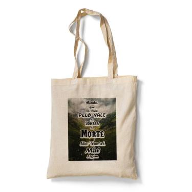 Imagem de Ecobag Bolsa Sacola Tema Frase Mesmo Que Eu Ande Pelo Vale