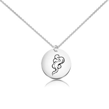 Imagem de WUSUANED Colar engraçado de nuvem fumante, joia de fumaça, presente para amantes de cannabis, presente para fumantes de maconha, Large, Aço inoxidável, Sem Pedra Preciosa