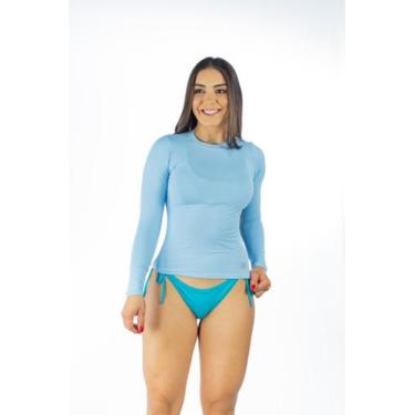Imagem de Blusa UV+ Feminina com Proteção Solar e Acabamento na Gola - 7 Moda Pr