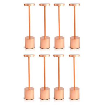 Imagem de Kit 8 Luminárias de Mesa Candeeiro Led Rose Sem Fio Tutto Home Recarre