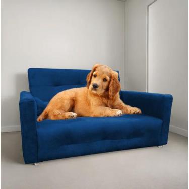Imagem de Sofá Pet Cães E Gatos Porte Pequeno Médio Bob - Silverio Decor, Marinh